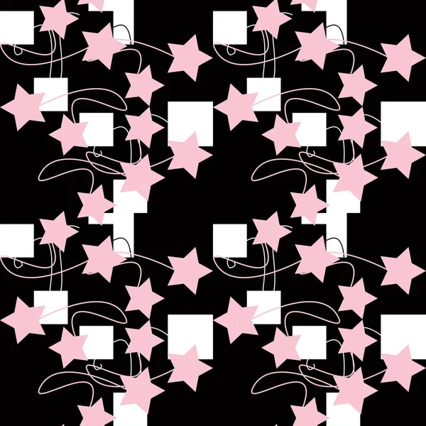 Творческая Композиция Звездами Разноцветные Звёзды Случайным Образом Разбросаны Чёрном Белом — стоковое фото