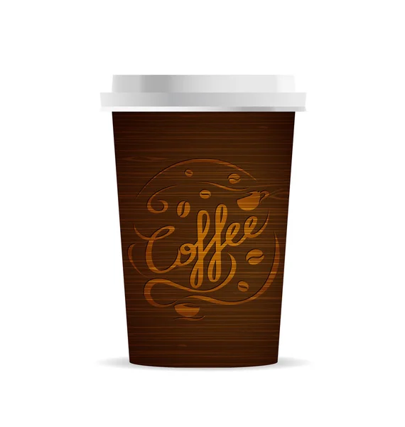 Vector coffee cup template with coffee — Stock Vector