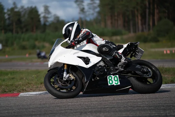 2020 Ropazi Lettonia Prove Motociclistiche Curva Veloce Pista — Foto Stock