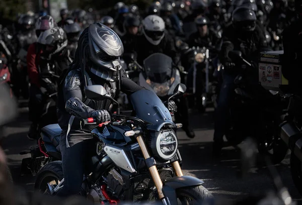 Biker Festival Chiusura Della Stagione Motociclistica Settembre 2020 Parcheggio Delle — Foto Stock