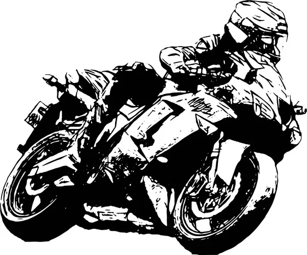 Vector Motocicleta Fundo Branco — Vetor de Stock