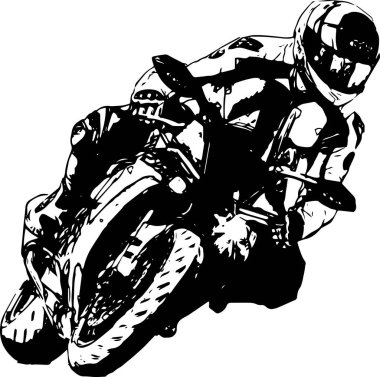 Vector drawing a sports extreme motorcycle.