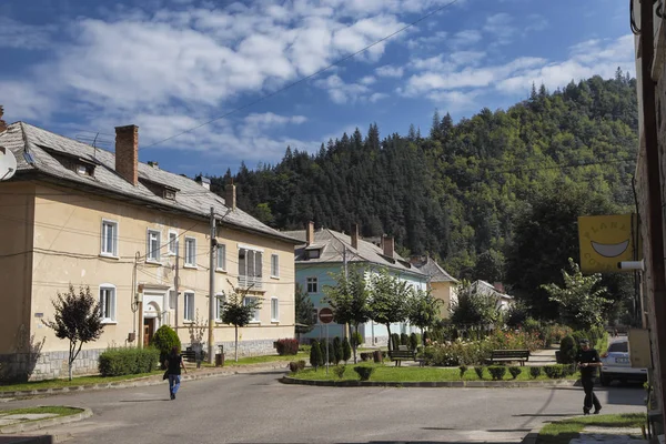 Bicaz Neamt Romania Agosto 2018 Vista Calle Vith Edificios Antiguos —  Fotos de Stock