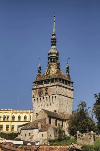 Sighisoara Mures Rumänien August 2018 Blick Auf Den Uhrenturm Der — Stockfoto