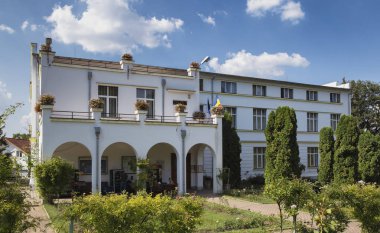 Cluj-Napoca, Transilvanya, Romanya - 21 Ağustos 2018: Eski bina bakan Botanik Bahçe, turistik cazibe, 21 Ağustos 2018 Kaloşvar '.