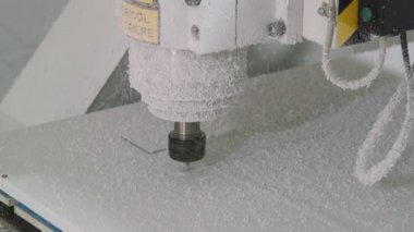 Yüksek hassasiyetli Cnc makinesi iş başında. 