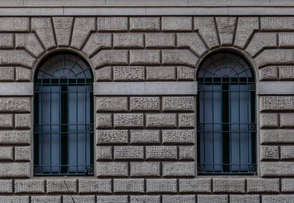Rome Italië December 2019 Ramen Architectonisch Detail Van Historisch Gebouw — Stockfoto