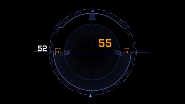 Högteknologisk Navigeringsskärm För Programvara Nummer Och Kod Igång Flygnavigationspanel — Stockvideo