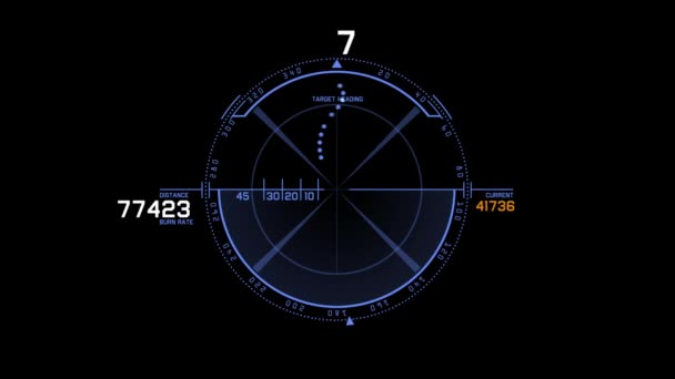 Schermo Navigazione Software Tech Numeri Codice Esecuzione Pannello Navigazione Aerea — Video Stock