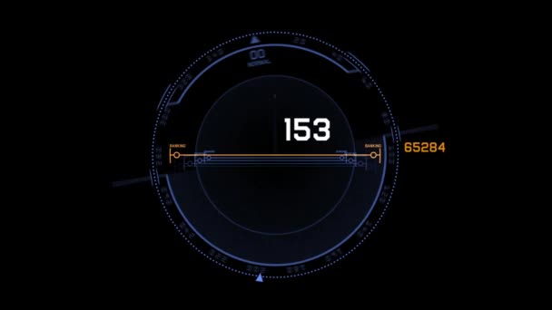 Tech Software Navigation Screen Numbers Code Running Aviation Navigation Panel — Stock Video