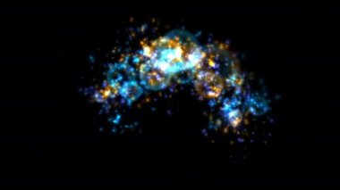 Havai fişek elementleri animasyonu. 4K Çözünürlük (Ultra HD).