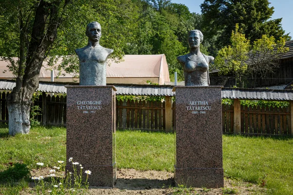 Vladimir Gorj Romania Hazi Ran 2020 Arethia Gheorghe Tatarescu Heykelleri — Stok fotoğraf