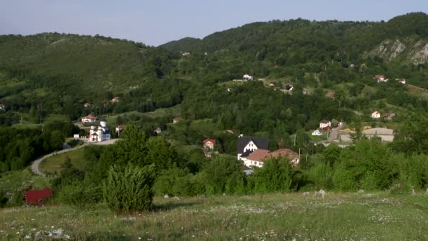 Schönes Landschaftspanorama Auf Ponoare Mehedinti Rumänien — Stockvideo