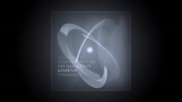 Concept d'animation par ordinateur à rayons X sur fond noir. Résolution 4K.