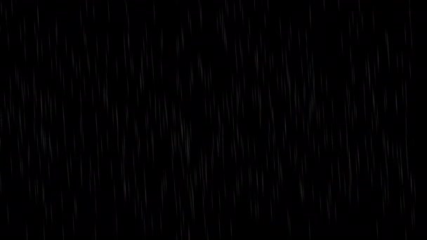 Des Gouttes Pluie Tombent Sur Fond Noir Animation Pour Films — Video