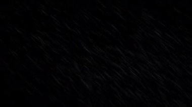 Siyah zemine yağmur damlaları düşüyor. Film reklamları ve filmler için 4K animasyon.