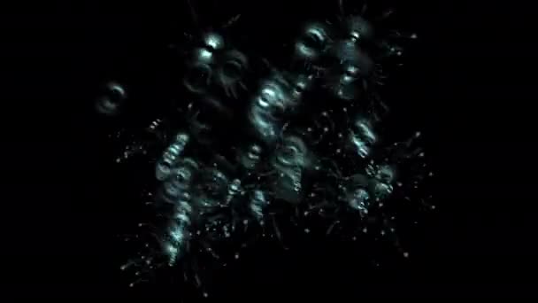 Rain Drops Falling Black Background Animation Film Ads Movie — Stock Video