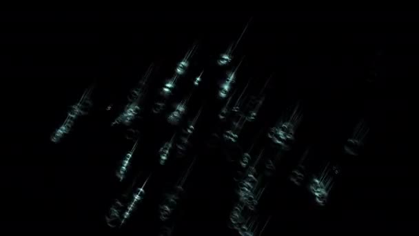 Краплі Дощу Падають Чорний Фон Анімація Кінореклами Фільму — стокове відео