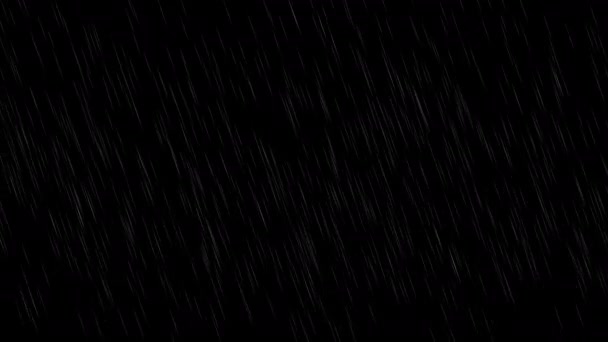 Des Gouttes Pluie Tombent Sur Fond Noir Animation Pour Films — Video