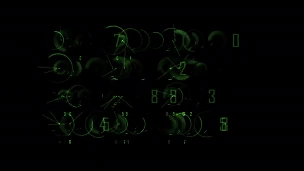 Fond d'animation futuriste avec des chiffres. Animation informatique 4K.