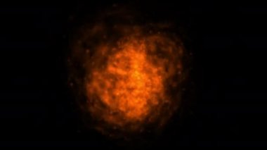 Siyah arka planda alevli animasyon akışı. Film reklamları ve filmler için 4K animasyon.