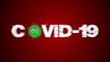 Coronavirus (covid-19) farklı arkaplan renklerine sahip 4k animasyon seti