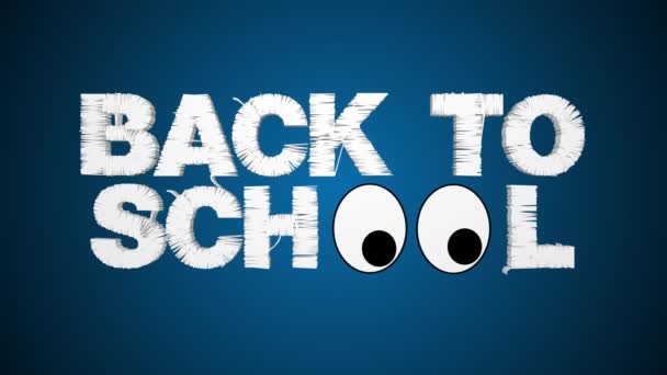 Back School Concept Animation Set Different Backgrounds — Stock Video