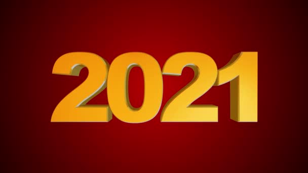 Animación Alta Calidad 2021 Año Nuevo Resolución — Vídeos de Stock