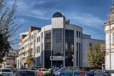 TARGU-JIU, ROMANIA-EPTEMBER 25 Eylül: BRD Groupe Societe Generale 25 Eylül 2020, Targu-Jiu.  