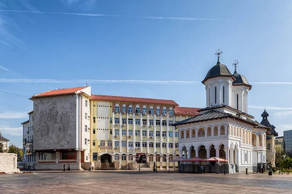 Targu Jiu Romania Septiembre Edificio Histórico Plaza Prefectura Septiembre 2020 — Foto de Stock