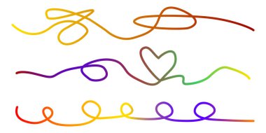 Soyut renk eğrileri kümesi.