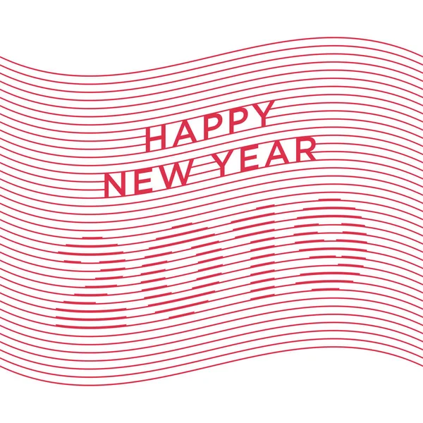 2019 新年あけましておめでとうございます 番号ミニマリスト スタイル ベクトルの線形番号 — ストックベクタ