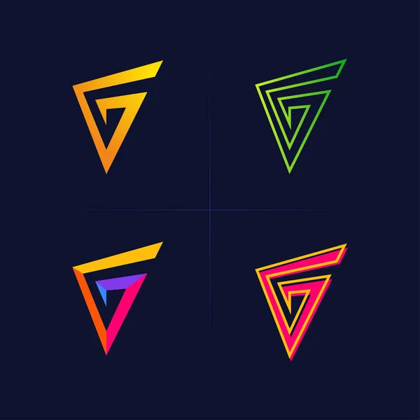 Abstraktní Sportovní Agresivní Dopis Logo Jednoduché Ikony Designu — Stockový vektor