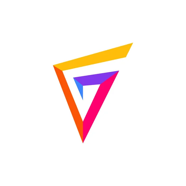 Abstracto Deporte Agresivo Letra Logo Diseño Icono Simple — Vector de stock