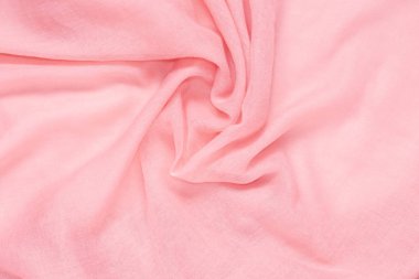 hassas yumuşak ve buruşuk kumaş pembe renk arka plan dokusu