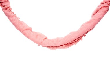 Whit üzerinde izole bükülmüş hassas kumaș çok renkli çelenk