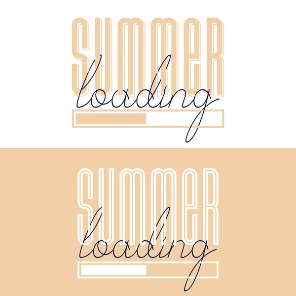 Konzeptionelle handgezeichnete Schrift Summer Loading. Schriftzug desi — Stockvektor