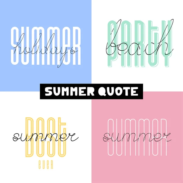 Summer hand drawn brush font letterings. Summer typography - bes