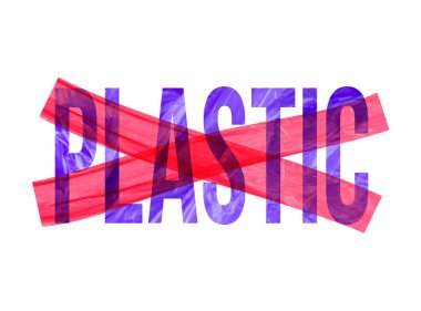 Kirlilik sorunu vektör kavramı plastik metin dışarı çizildi. Messa