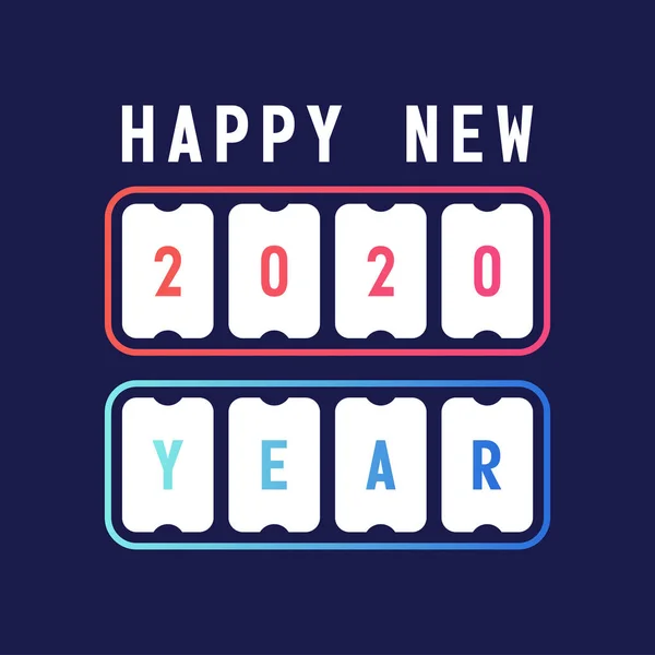 Szczęśliwego nowego roku z 2020 tablicy wyników. koncepcja Flipboard Numeri — Wektor stockowy