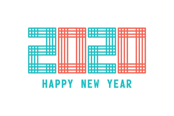 新年おめでとう2020お祝いグリーティングカードイラスト — ストックベクタ