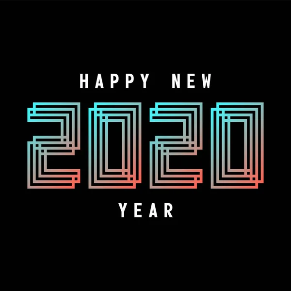 Feliz Ano Novo 2020 Celebração cartão ilustração para N —  Vetores de Stock