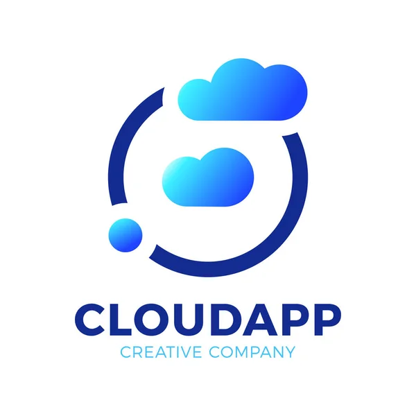 Cloud bestand logotype opslag met document-of mappictogram. — Stockvector