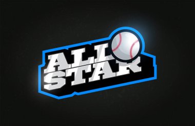 All Star Modern profesyonel Tipografi beyzbol spor retro sty