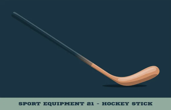 Icono de palo de hockey vectorial. Equipo de juego. Deporte profesional, cl — Vector de stock
