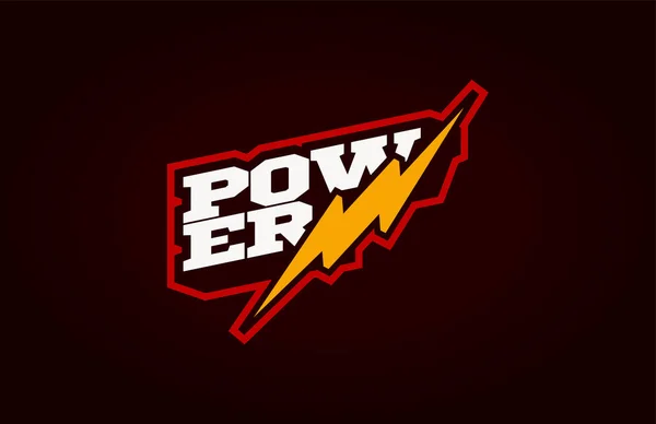 Mascotte Power energy Sport professionnel moderne Typographie in retr — Image vectorielle