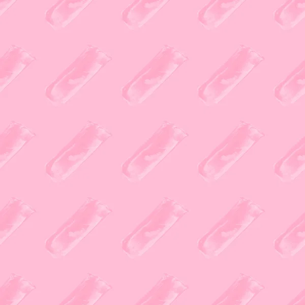 Acryl Pinselstriche nahtlose Mustertextur auf rosa Speck — Stockfoto
