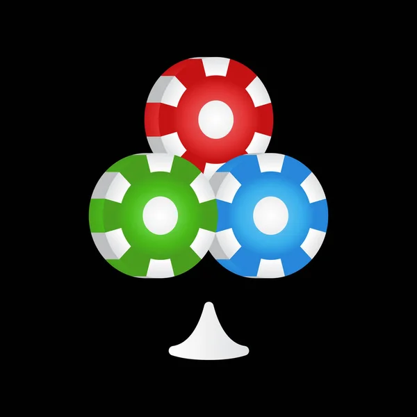 Vector Poker Logo Tasarım Şablonu kumar unsurlarıyla. Kumarhane — Stok Vektör