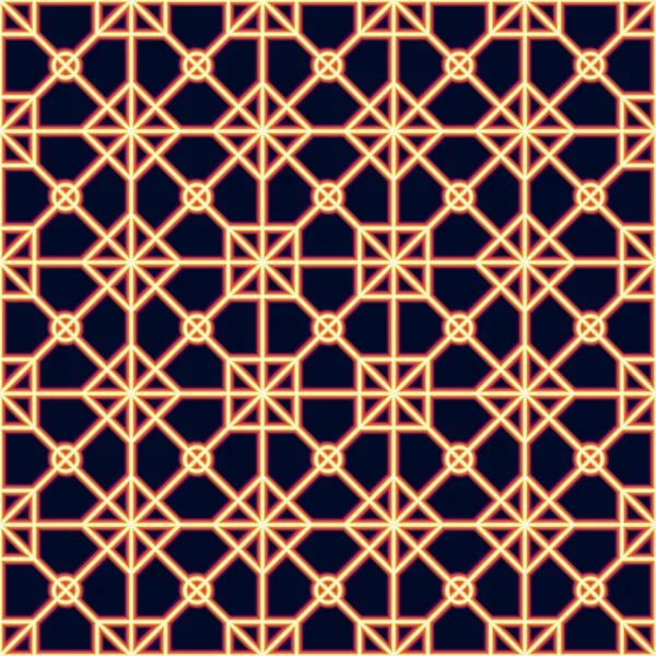 ネオンレーザーラインベクトルシームレスパターン。ベクトル幾何学的シール — ストックベクタ