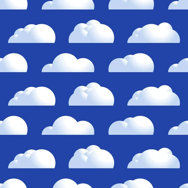 Vector Cloud seamless pattern. Natural air with fluffy cloudscap